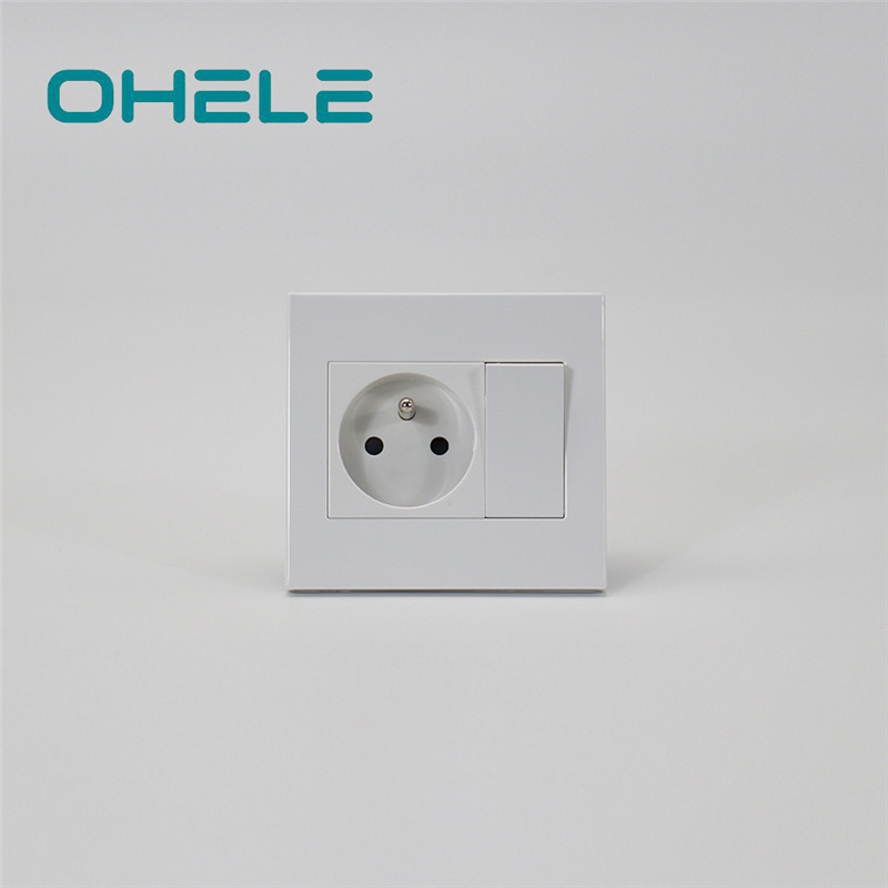 Manufactur standard In Wall Power Outlet - 1 Gang French Socket+1 Gang Switch – Ohom