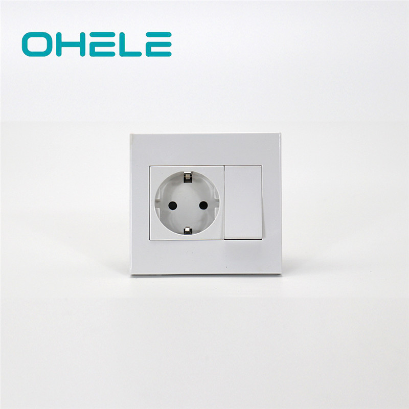 Newly Arrival Type G Wall Outlet - 1 Gang Switch + 1 Gang German(EU) Socket – Ohom