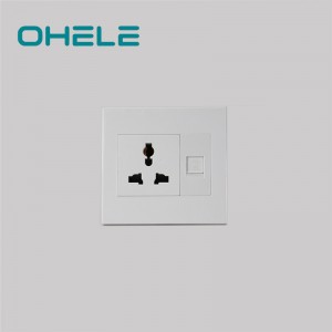 High Quality Uk Wall Socket And Switches With Usb - 1 Gang Multi-function Socket+1 Gang Computer Port – Ohom
