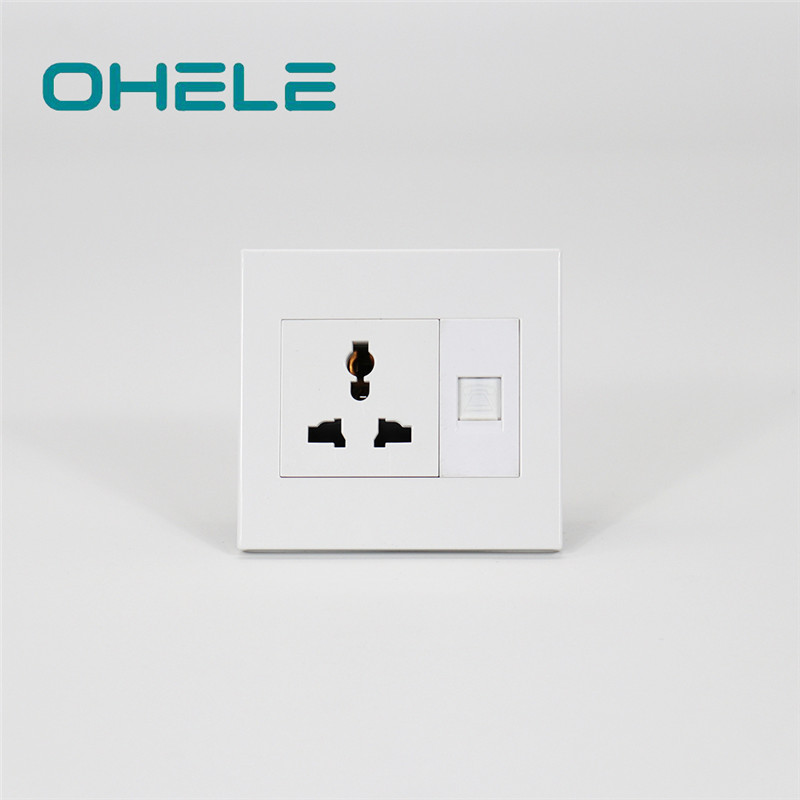 Factory wholesale Tiling An Uneven Wall - 1 Gang Multi-function Socket+1 Gang Telephone Port – Ohom